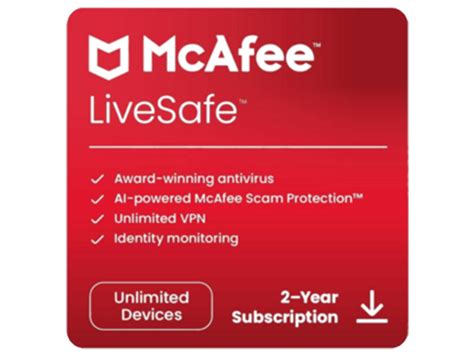 mcafee livesafe 2 year.
